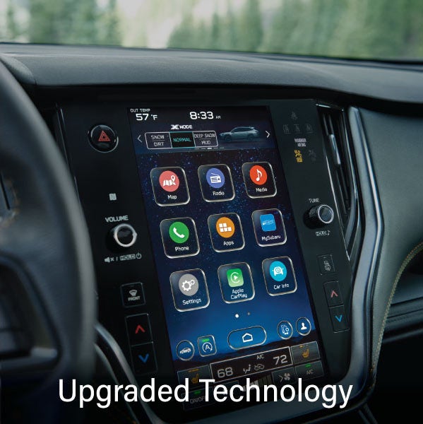 An 8-inch available touchscreen with the words &ldquo;Ugraded Technology&ldquo;. | Wallace Subaru - Johnson City in Johnson City TN