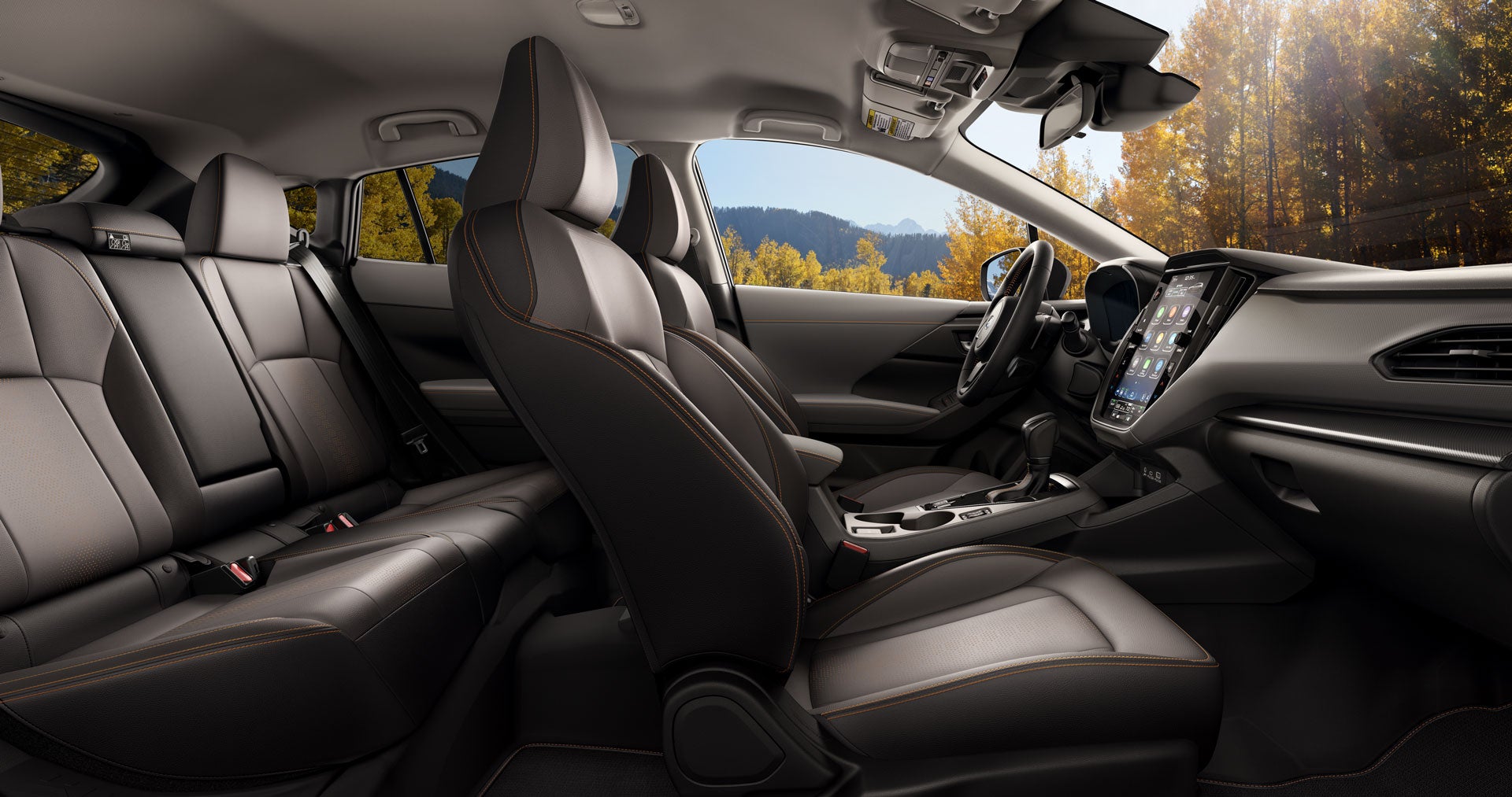 2026 Crosstrek Limited Shown in Gray Leather w/Orange Stitch