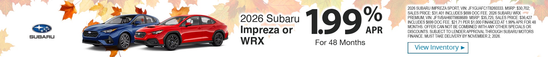 2026 Subaru IMPREZA/WRX