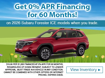 2026 Forester 0% APR for 60 Months