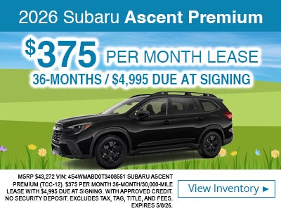 Lease on 2026 Ascent Premium