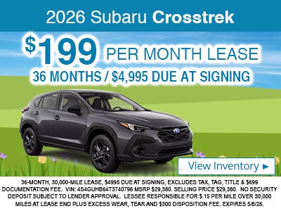 Lease on 2026 Crosstrek