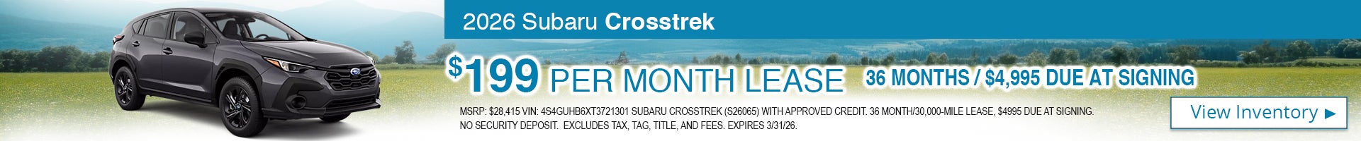 2026 Subaru Crosstrek