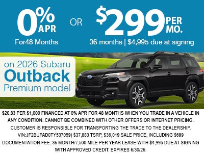 2026 OUTBACK APR/$299 Least