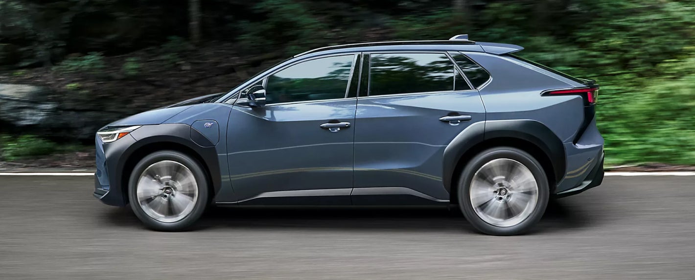 Side view of the Subaru Solterra electric SUV