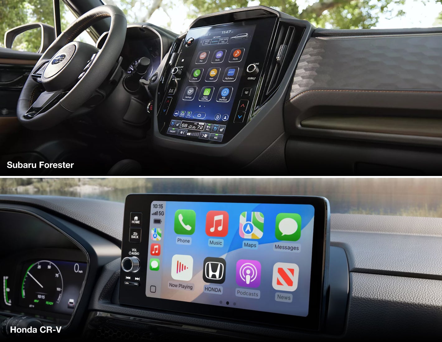 Forester Hybrid vs. CR-V Hybrid: Tech & Safety Systems