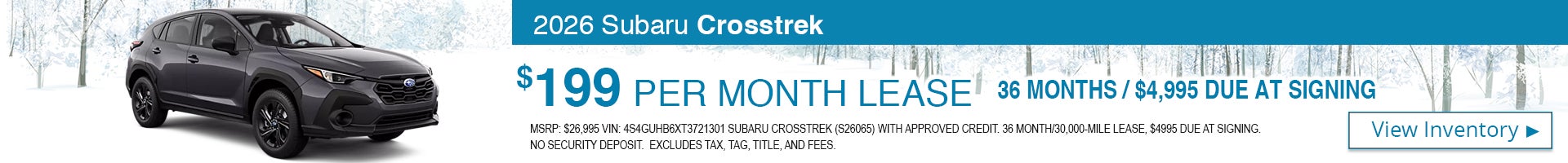 2026 Subaru Crosstrek