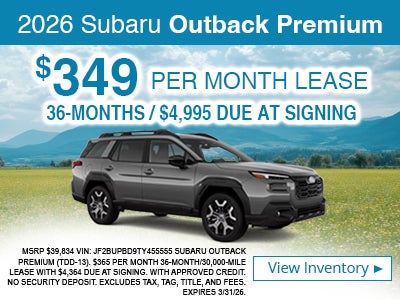 Lease on 2026 Outback Premium
