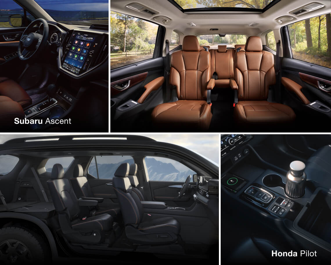 Subaru Ascent vs. Honda Pilot Interior & Tech Features