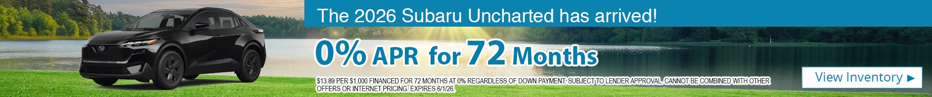 2026 Subaru Uncharted