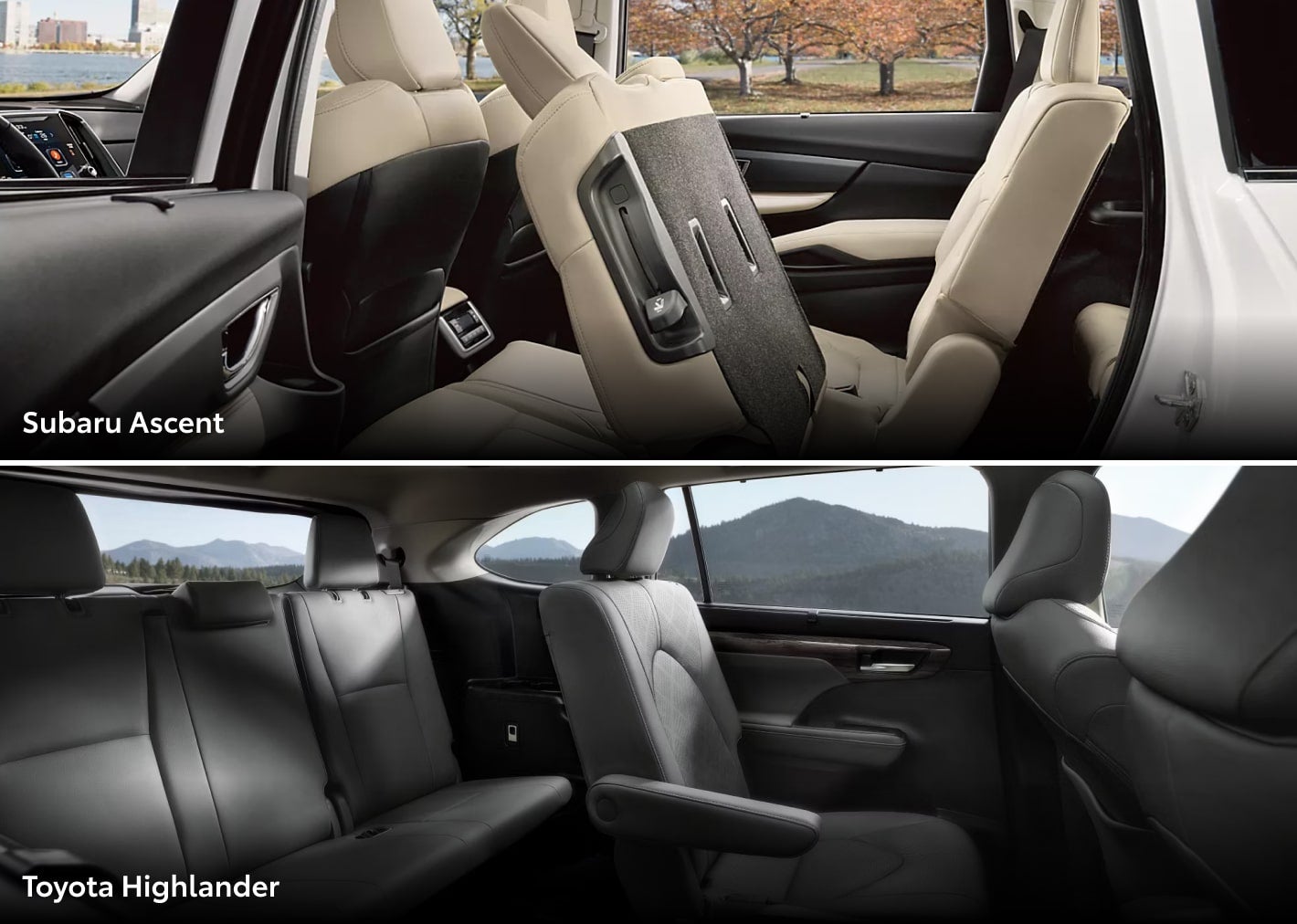 Subaru Ascent vs. Toyota Highlander Interior & Features