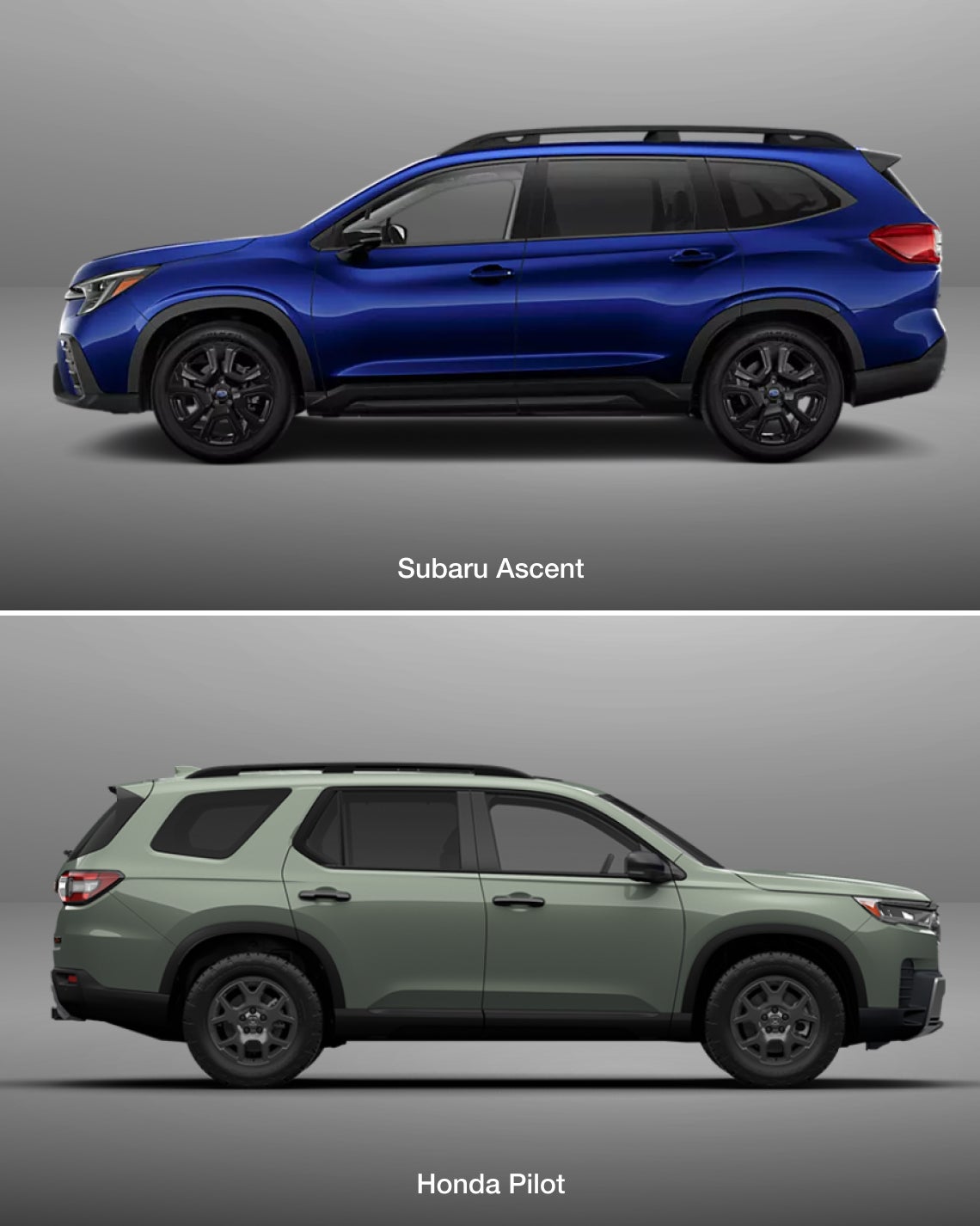 Subaru Ascent vs. Honda Pilot Exterior Dimensions