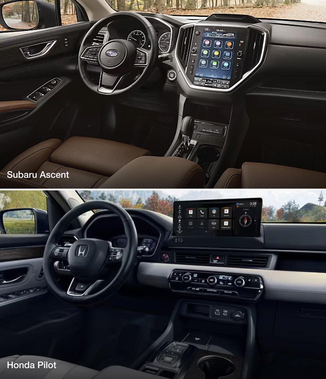 Subaru Ascent vs. Honda Pilot Interior Dimensions