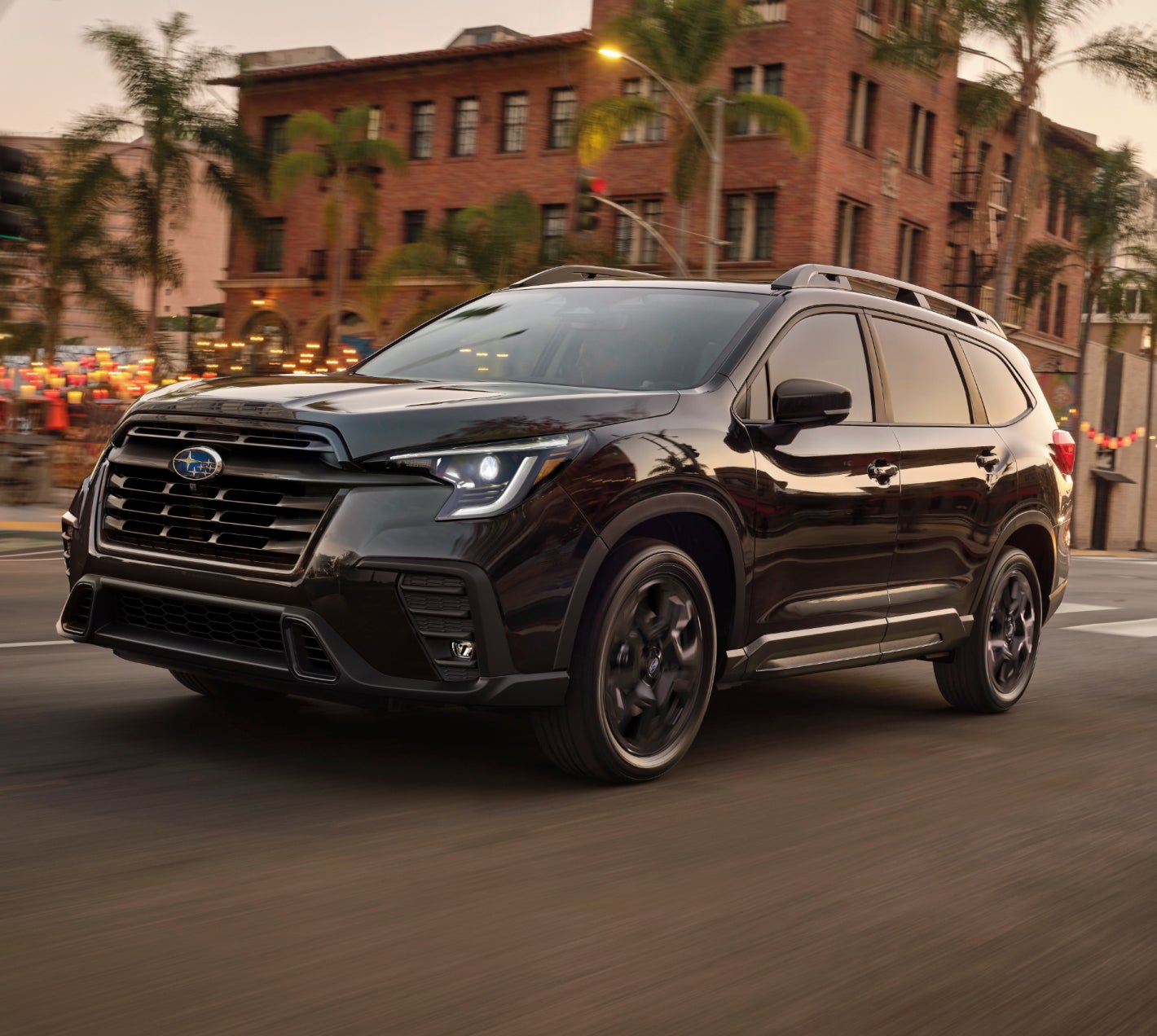 New Subaru SUV driving on the street