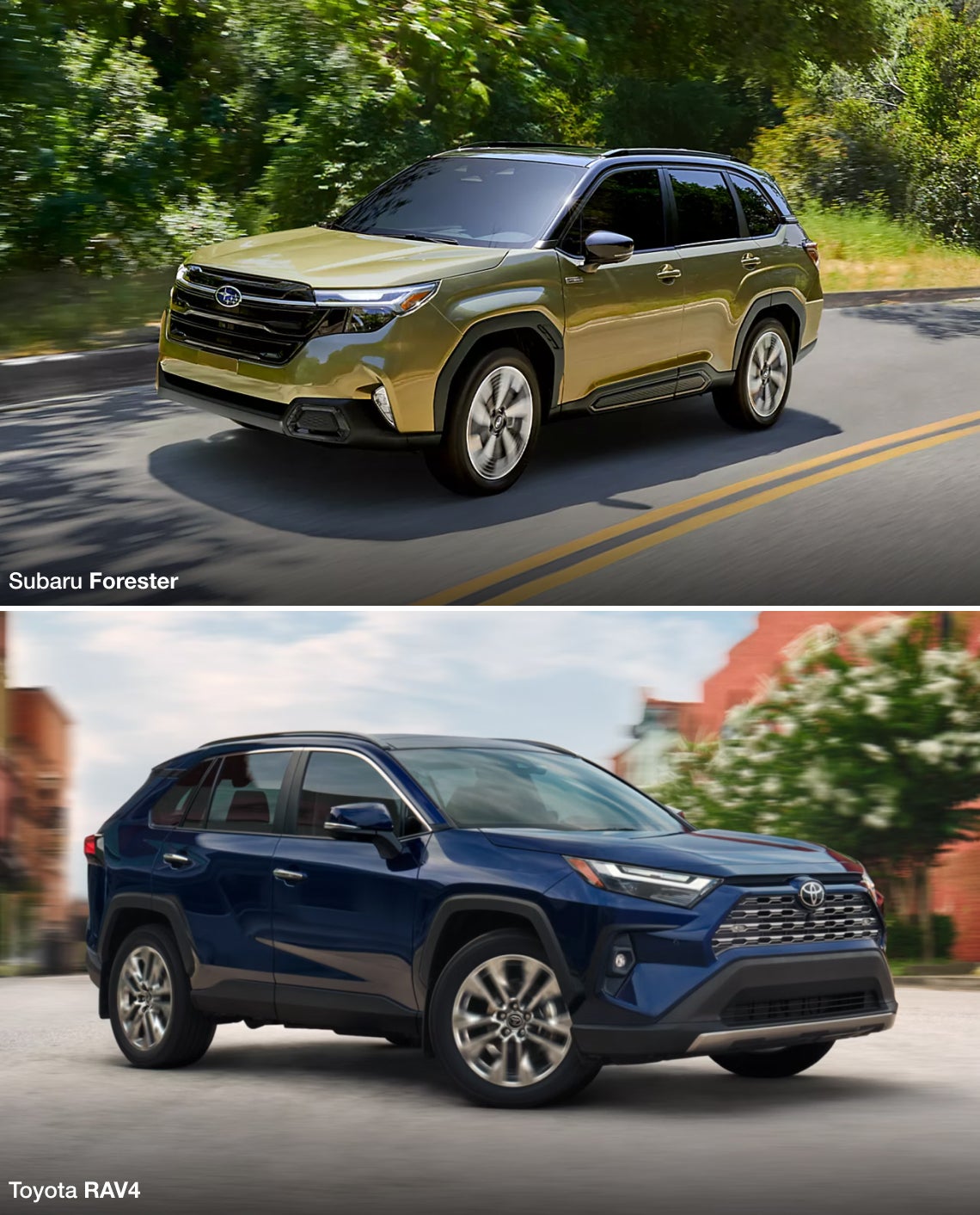 Subaru Forester vs. Toyota RAV4 Specs & Performance