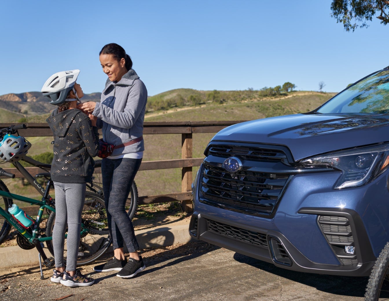 Subaru Driving on Highway