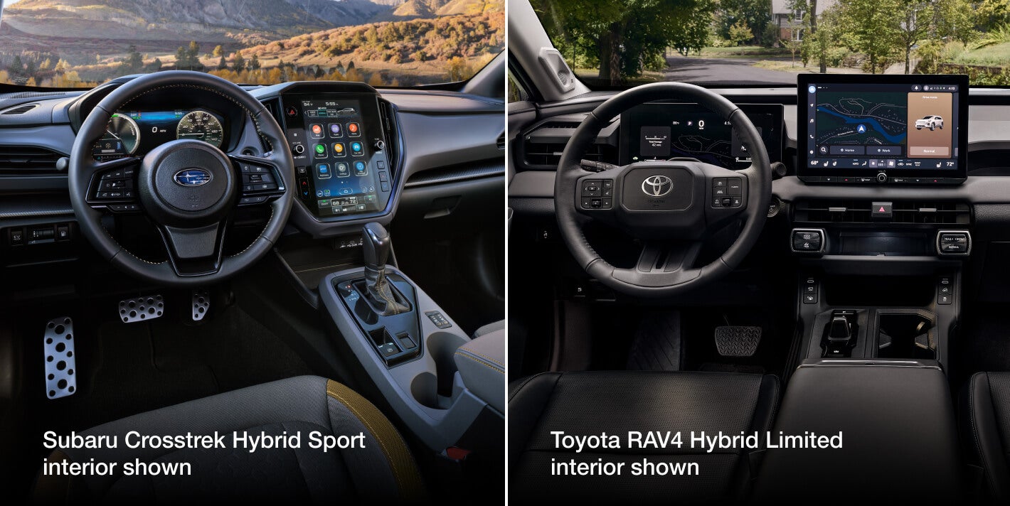 Subaru Crosstrek Hybrid vs. Toyota RAV4 Hybrid Interior Tech & Features